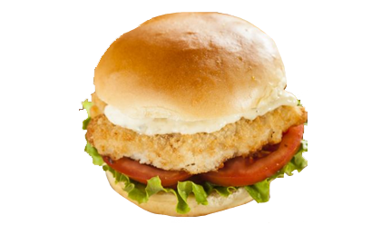 Breaded fish burger